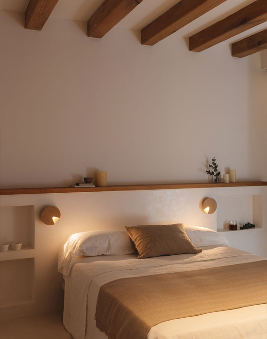Aplique para un dormitorio con iluminación nórdica